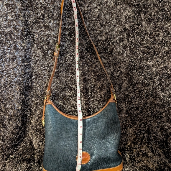 Dooney & Bourke Black Pebbled Leather Hobo Bag with Brown Trim & Matching Wallet - Picture 3 of 13